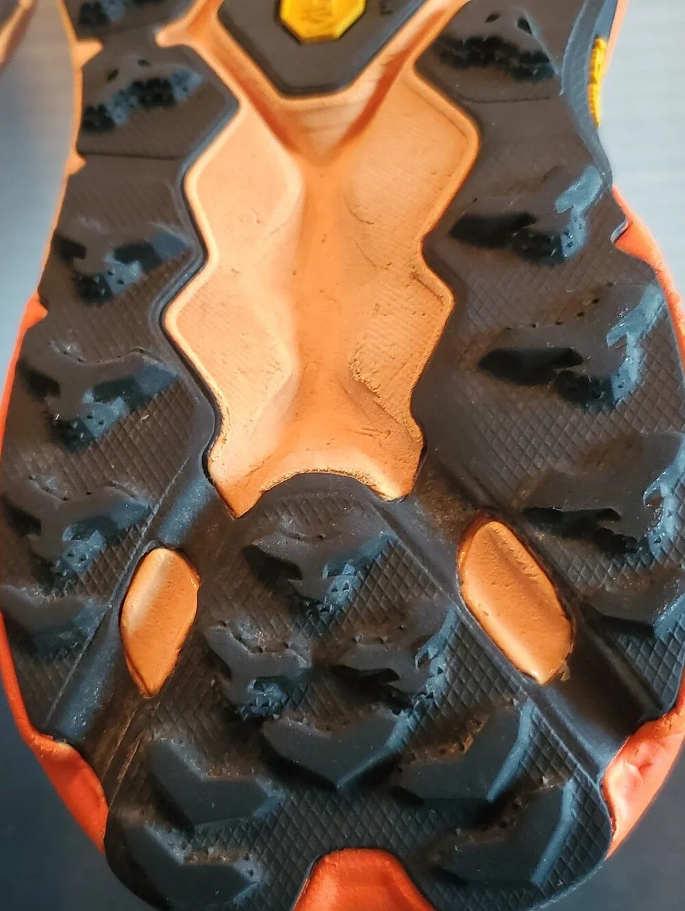 Hoka Men's Speedgoat 5 Running Trail Shoes  Gray and Orange